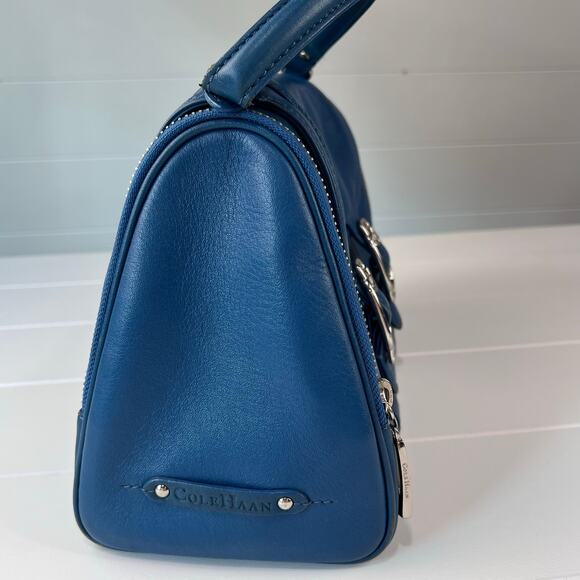 Cole Haan Vintage Cerulean Blue Handbag Purse & Ocean Alexa Wallet - Picture 5 of 16